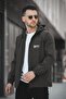 Mmx Printed Water Resistant Slim Fit Men's Hooded Seasonal Coat Raincoat