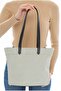 Women's Tote Bag Hand and Shoulder Bag Gray Leather Model Ladi - 3