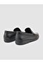 Milan 100% Genuine Leather Black Loafer Shoes with Stitching Detail - 3