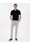Pi̇erre Cardi̇n Woven Light Gray Slim Fit Canvas Trousers
