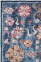 Private Blue Distressed Vintage Rug with Floral Print—Authentic Woven Chenille Living Room Rug (xxx) - 5