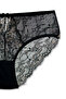 Double Color Lace Tulle High Waist Women's Panties - 2