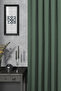 Background Curtain - Jacquard Series Flora Pattern Island Tea Green Tight Pleat (1X3) Single Wing Curtain