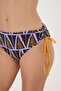 4676 Brown Purple Patterned Bikini Set - 2