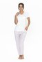 U.S. Polo Assn. 20019 Women's Short Sleeve V-Neck Pajama Set-Ecru