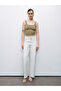Baskı Detaylı Crop Top - 3
