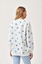 Star Printed Oversize Rose Gold Sweatshirt White - 4