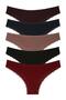 Women's 5-Pack Brazilian Panties Burgundy