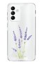 جراب سيليكون شفاف بتصميم زهرة اللافندر متوافق مع هاتف Galaxy A05S