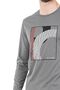6060 Men's Long Sleeve Crew Neck Pajama Set-Gray - 3