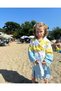 Eco-Friendly Striped 100% Cotton Children's Peshtemal Bathrobe with Hood – Colorful Tassels, Beach and Bath