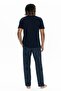U.S. Polo Assn. 18914 Men's Short Sleeve Buttoned Collar 3-Piece Pajama Set-Navy Blue - 3