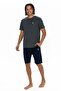 U.S. Polo Assn. 18904 Men's Short Sleeve Crew Neck Shorts Pajama Set-Anthracite