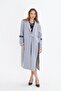 Gray Long Jacket with Zipper Detail - 2