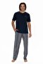U.S. Polo Assn. 18905 Men's Short Sleeve Bicycle Collar 3 Pajama Set-Navy Blue
