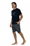 U.S. Polo Assn. 18884 Men's Short Sleeve Crew Neck Shorts Pajama Set-Navy Blue - 2