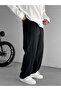 Black Stitched Relaxed Baggy Pants Jj-96 - 5