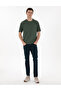 Dark Green Comfort Fit 100% Cotton Crew Neck Basic T-Shirt 50306991-Vr079 - 4