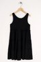 Crew Neck Zero Sleeve Elastic Waist Black Color Girl's Dress - 5
