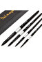 4pcs bursh set Professional 4Pcs Black Handle Round Brushes set Squirrel Hair Art Painting Brushes f
