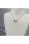 M Letter Necklace - Evil Eye Beaded Lettered Steel Chain