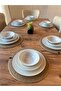 6-Piece Wicker Presentation Plate Dowry Set Knitted Bamboo Knitted Under Plate Fireproof American Service 1st Quality - 2