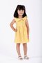 Baby Collar Zero Sleeve Buttoned Baby Collar Yellow Color Girl's Dress - 2