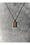 Whell Zircon Stone Gold Steel Necklace - 2