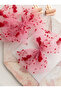 Large Size Velvet Heart Patterned Pink Tulle Bow Clip Buckle - (1 Pc) - 5