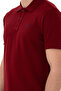 Men's Slim Fit Polo Neck Claret Red Basic T-Shirt 50297984-Vr177 - 7