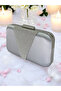Silver Gray Color Satin Silver Stone Evening Dress Bag Evening Bag
