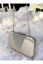 Skin Color Satin Silver Stone Evening Dress Bag Evening Bag Engagement Wedding Bag - 6