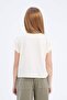 100% Cotton Boxy Fit Crew Neck Basic Short Sleeve T-Shirt for Girls C4511A825Sm - 7