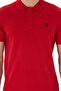 Men's Slim Fit Polo Neck Red Basic T-Shirt 50298041-Vr171 - 6