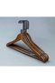 Walnut Wooden Hanger for Clothes Dress Shirt and Trousers Hanger with 12 Gold Hooks