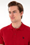 Men's Slim Fit Polo Neck Red Basic T-Shirt 50298041-Vr171 - 2