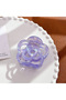 Minimal Floral Figured Bone Acetate High Quality Buckle - Purple