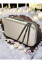 Skin Color Satin Platinum Stone Evening Dress Bag Evening Bag
