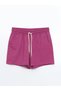 Lcw Eco Women's Shorts with Elastic Waist in Plum Color - 5