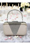 Skin Color Satin Silver Stone Evening Dress Bag Evening Bag - 2