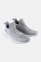 Men Brand Logo Lace Up Running Shoes, Grey