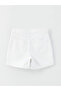 White Regular Waist Standard Fit Women's Jean Shorts - 7