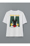 Crew Neck Mickey Mouse Printed Oversize Women's T-Shirt - 6