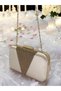 Skin Color Satin Rosegold Stone Evening Dress Bag Evening Bag - 5