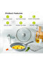 22cm Granite Coated Smart Fry Pan with Lid, RF9951 - 2