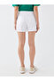 White Regular Waist Standard Fit Women's Jean Shorts - 4