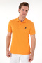 Men's Slim Fit Polo Neck Orange Basic T-Shirt 50298041-Vr051 - 3