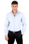 Male Baby Blue Slim Fit Long Sleeve Cufflinks Shirt 2209615 - 2