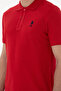 Men's Slim Fit Polo Neck Red Basic T-Shirt 50298041-Vr171 - 7