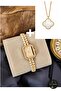 Twinkle Series Wristwatch + Mother of Pearl Van Necklace Watch Set